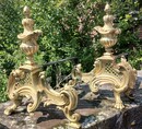 Pair Endirons Bronze Doré ca.1850 French