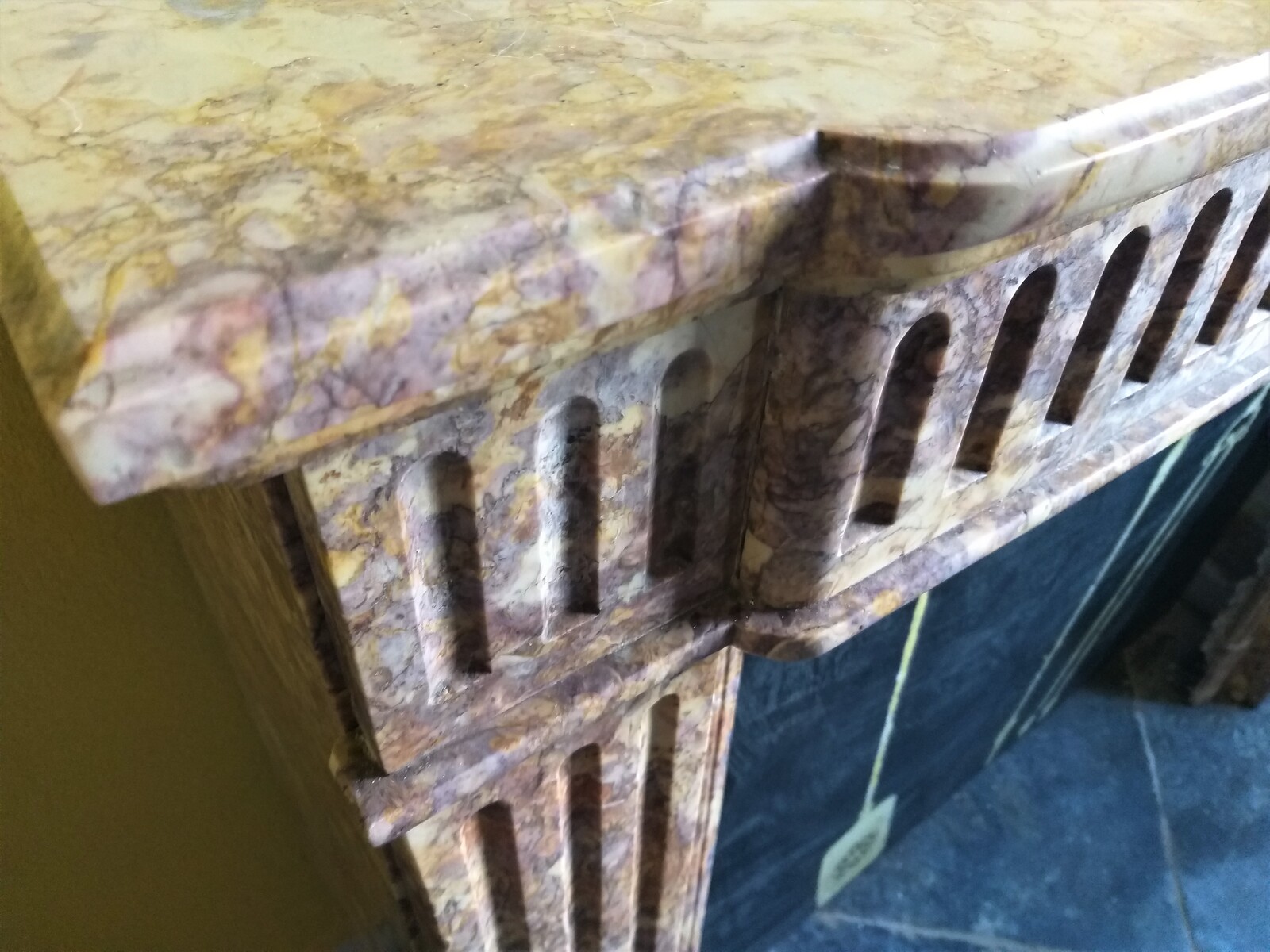 Antique Fireplace made out of Italian Brocatelle Marble