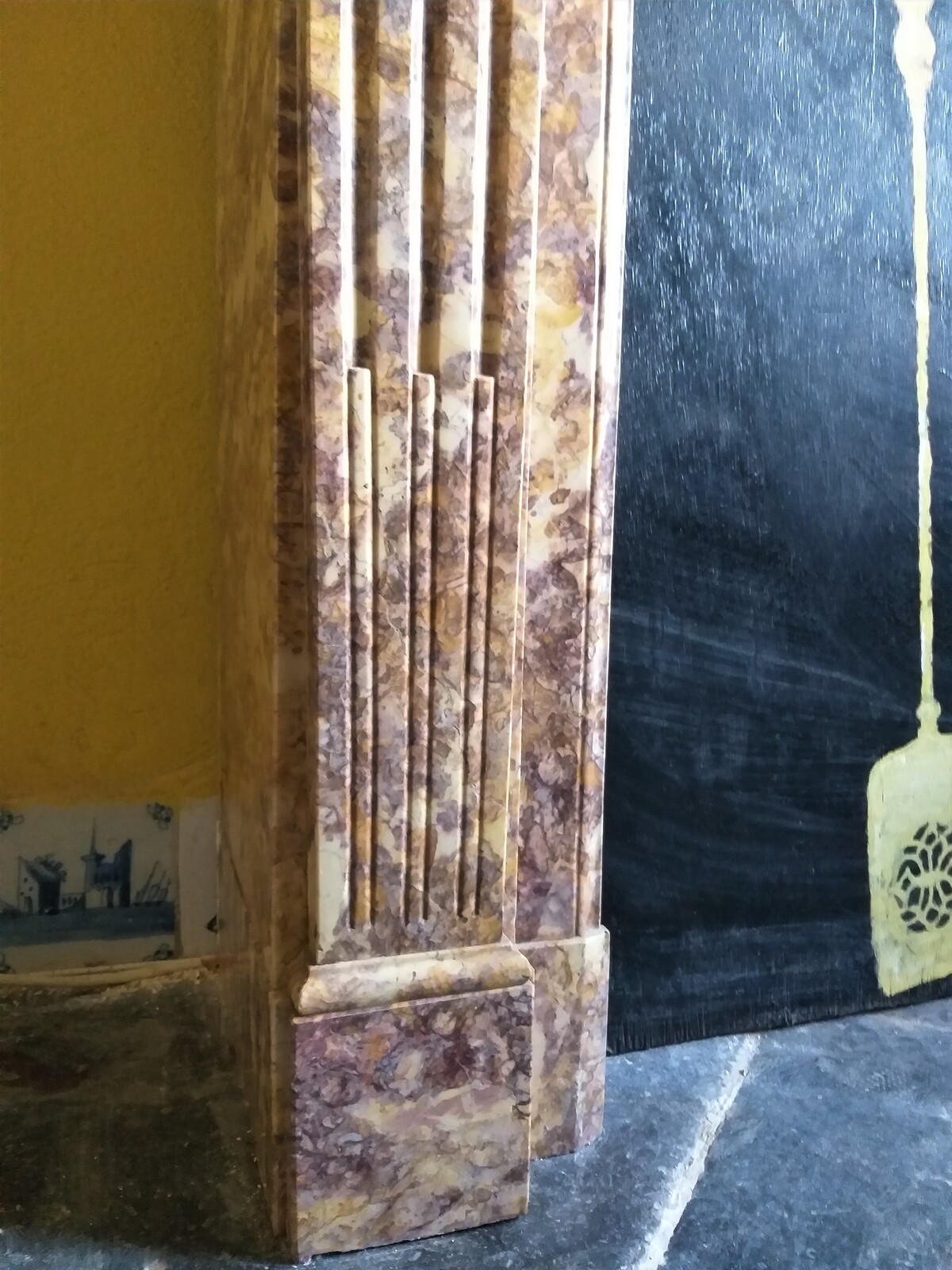 Antique Fireplace made out of Italian Brocatelle Marble