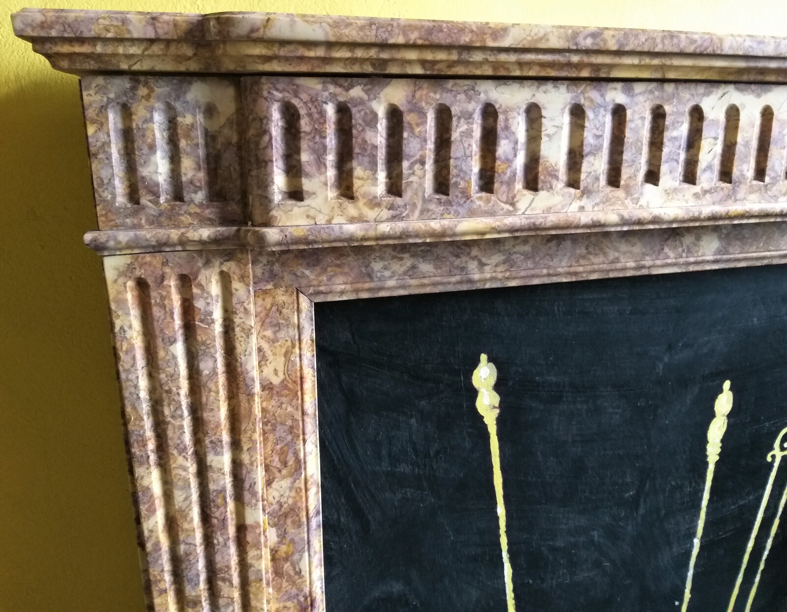 Antique Fireplace made out of Italian Brocatelle Marble