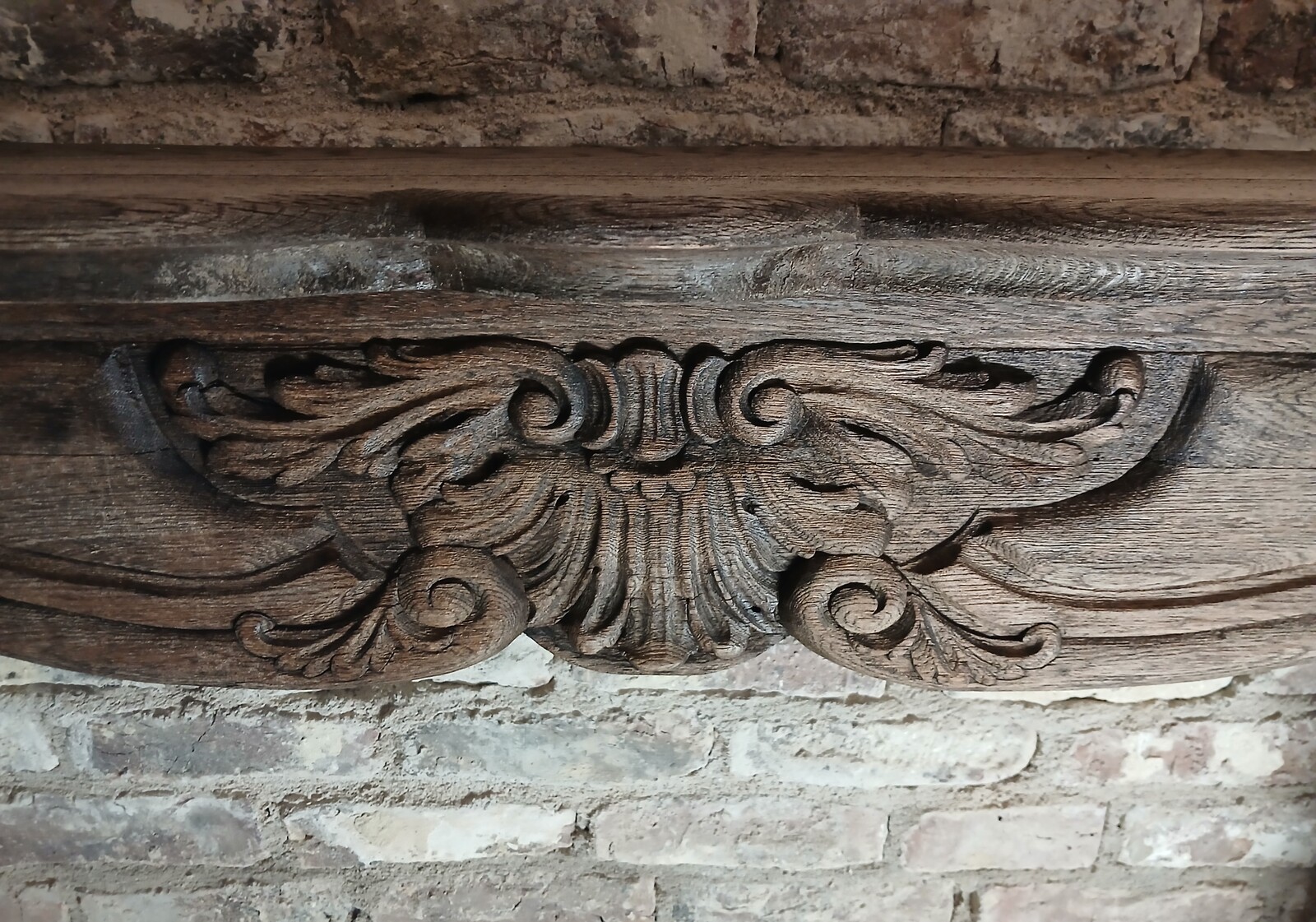 Antique Fireplace Oak ca.1875