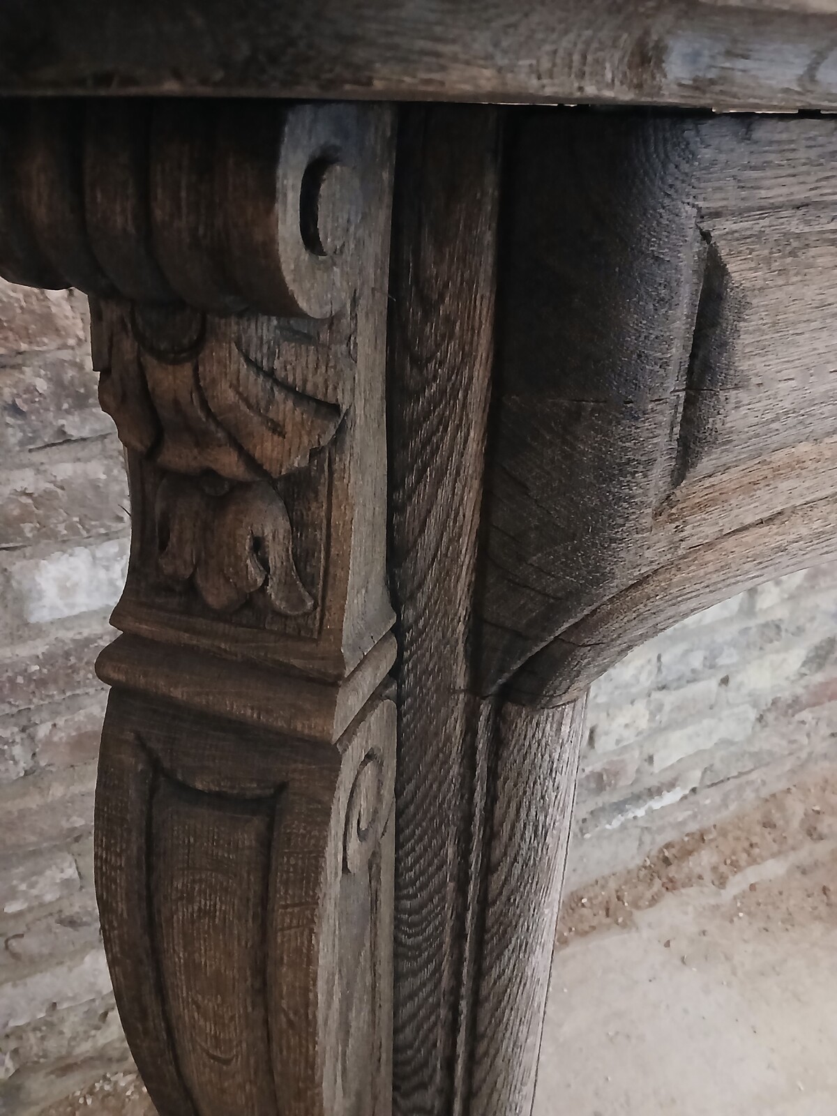 Antique Fireplace Oak ca.1875
