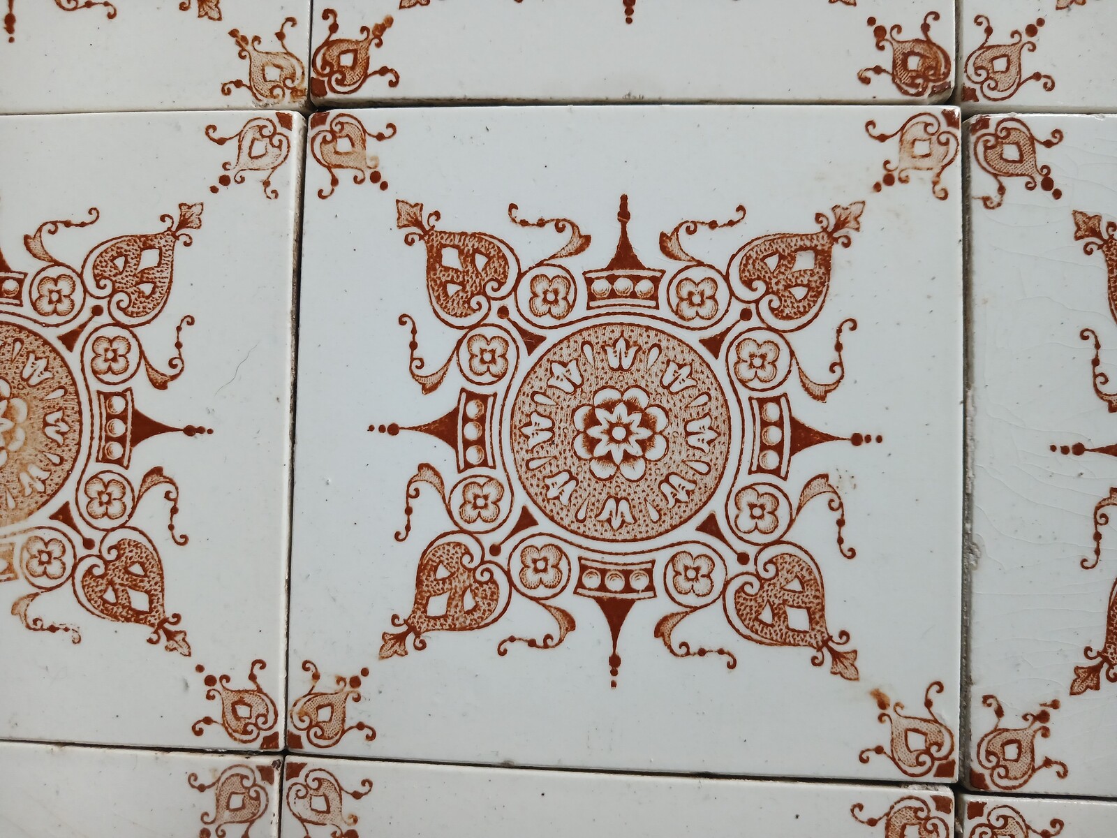 Céramictiles, ca.1880 in brown