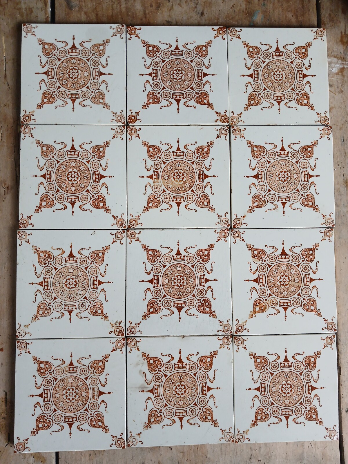 Céramictiles, ca.1880 in brown