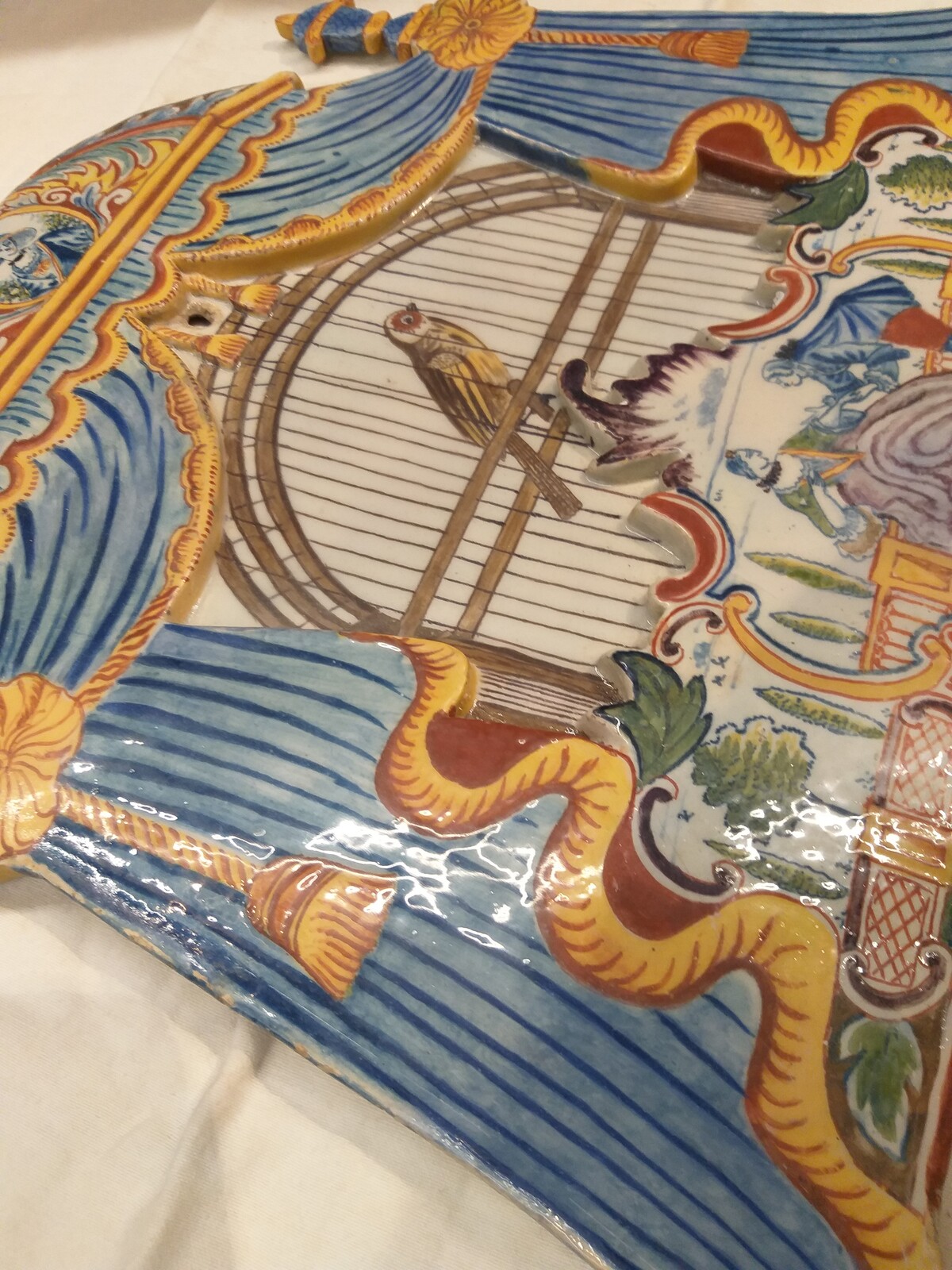 Delft, polychrome plaque-walltile 