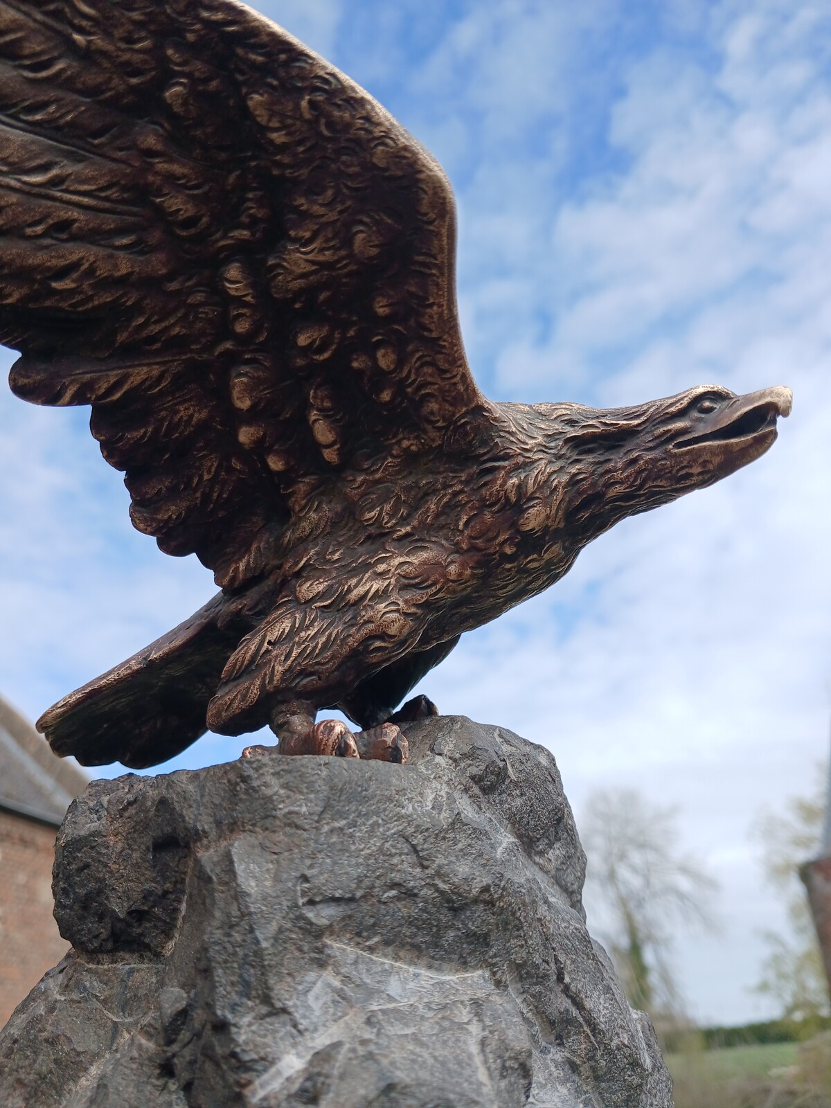 Eagle in Bronze on a rock