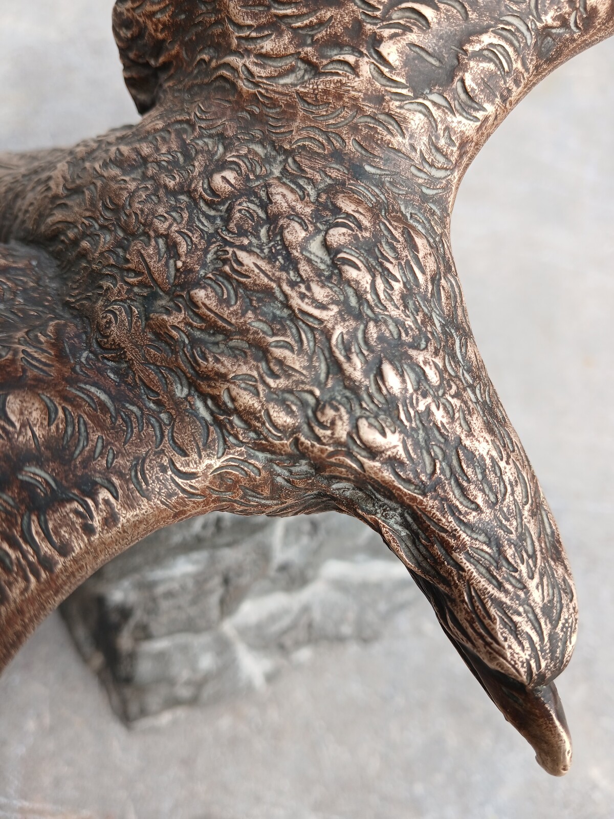Eagle in Bronze on a rock