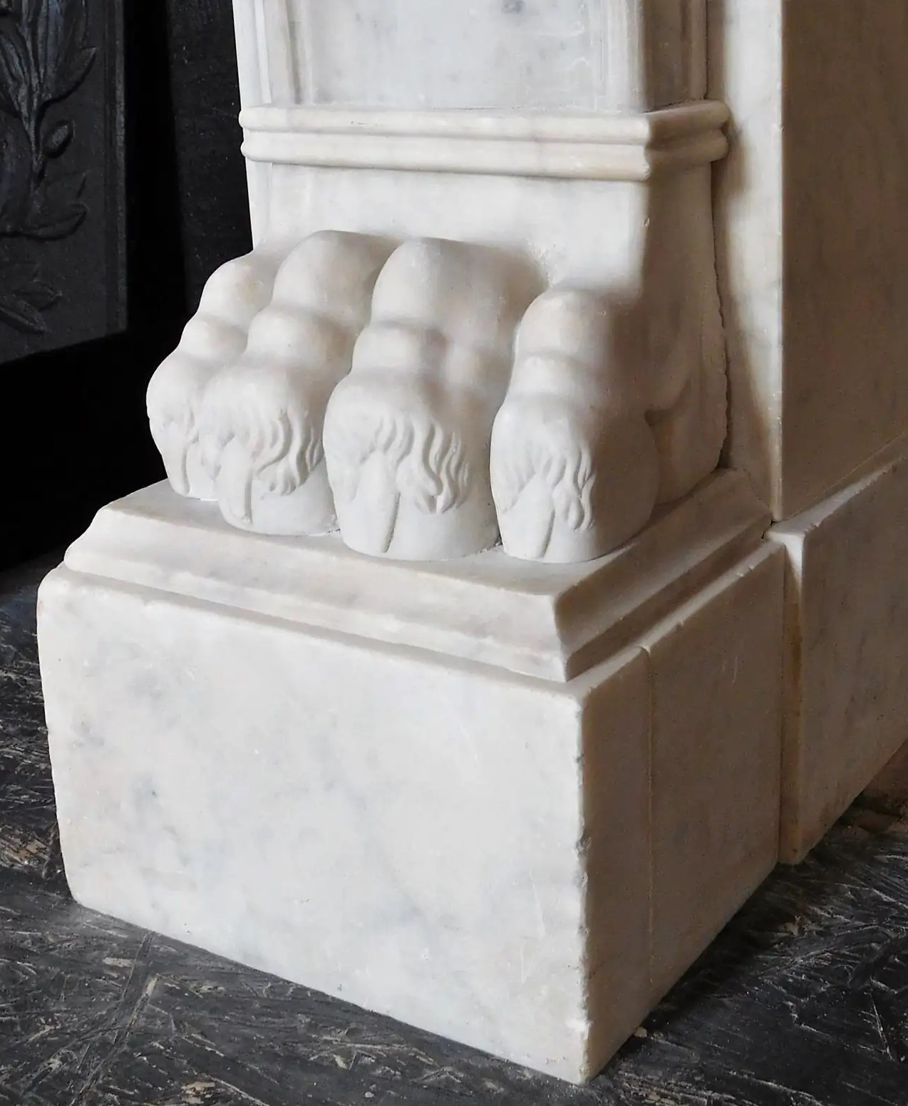 Empire chimneypiece Carrara marble ca.1870