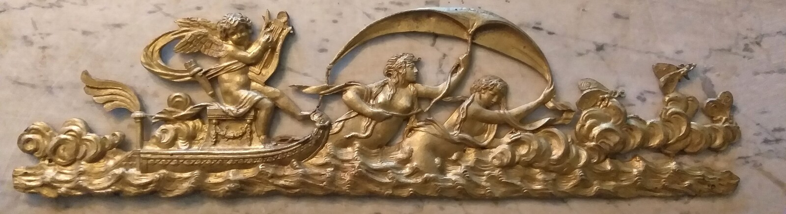 Empire chimneypiece Carrara marble ca.1870