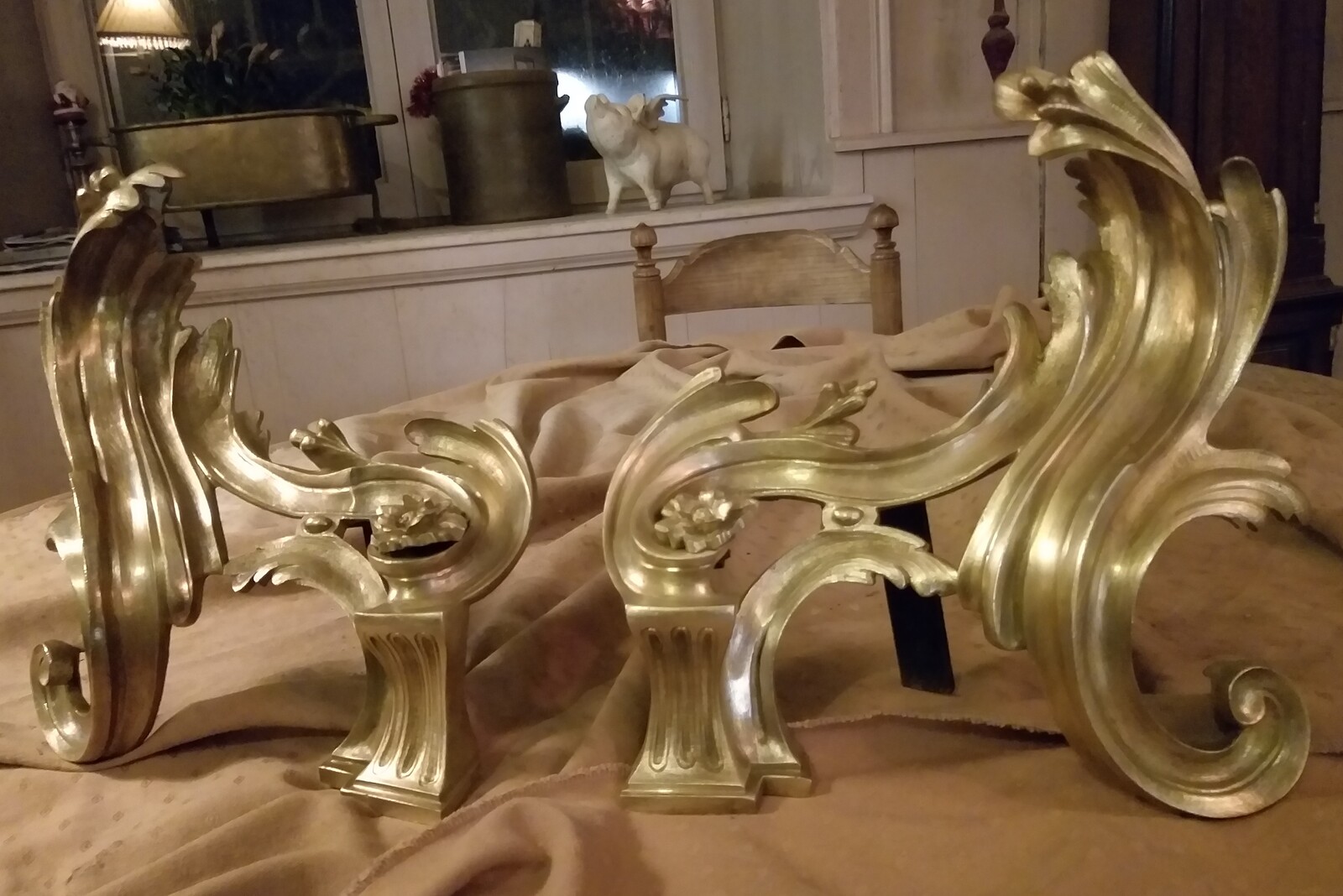 Firedogs Louis XV époque