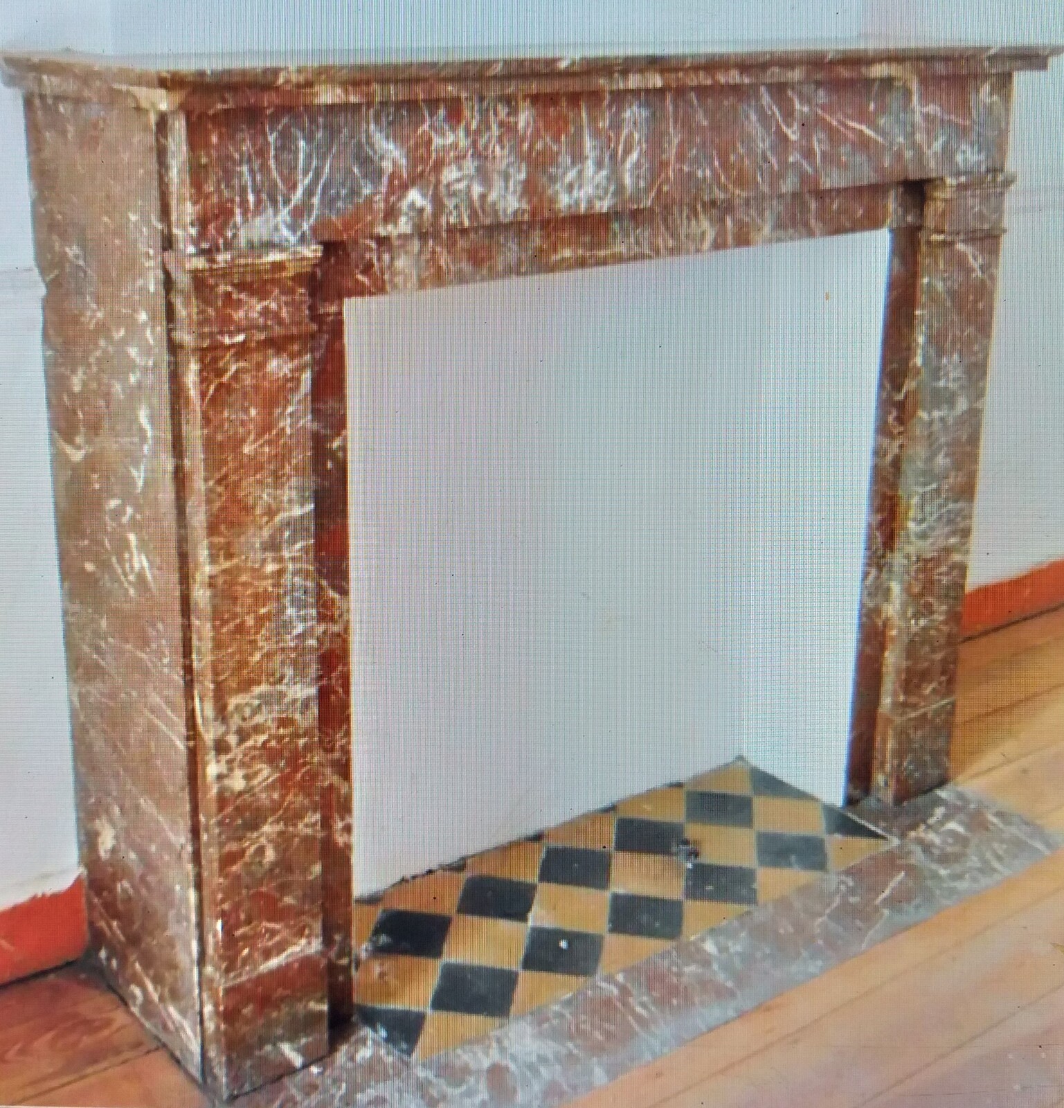 Fireplace in marble Rouge Royal, ca.1880