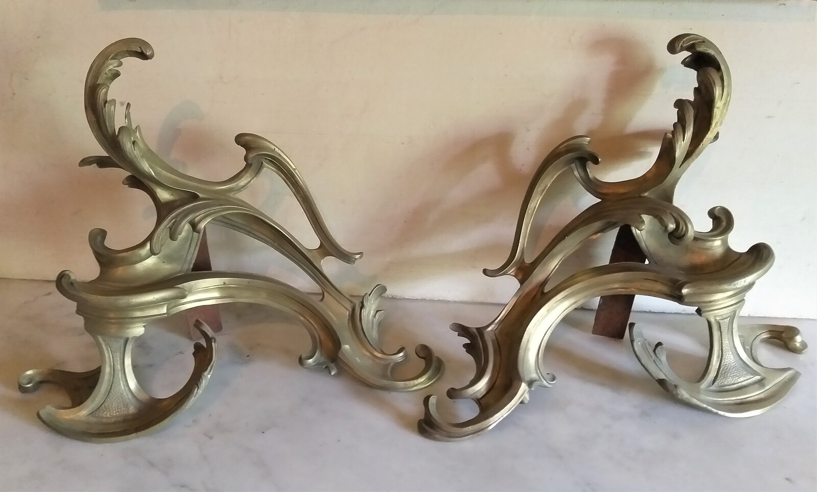 Louis XV fireplace in Brèche Violet marble, ca.1860