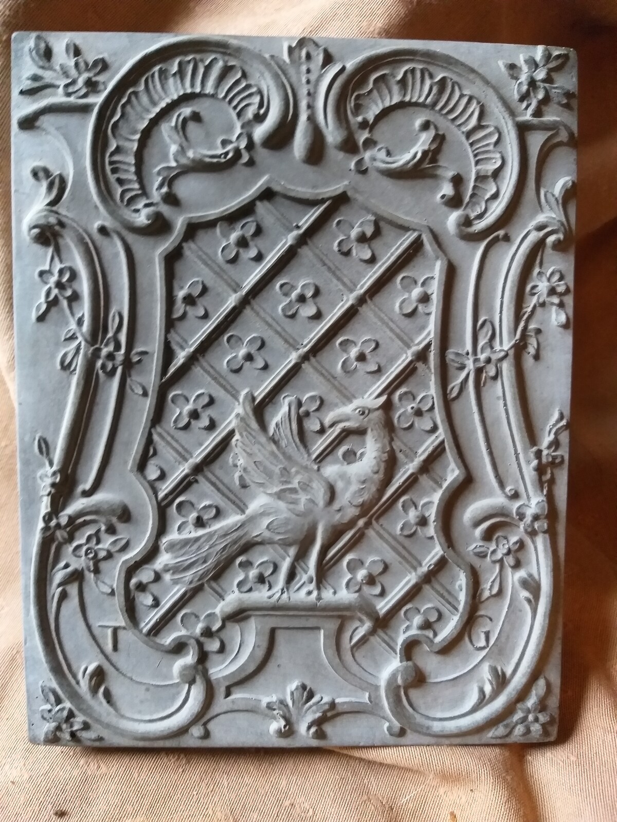 Louis XV fireplace in Brèche Violet marble, ca.1860