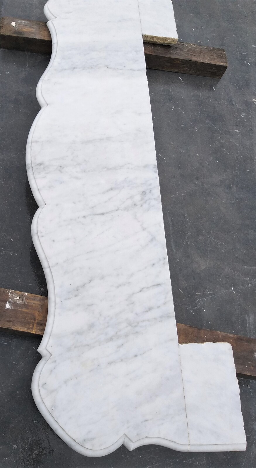 Louis XV style fireplace, Carrara marble