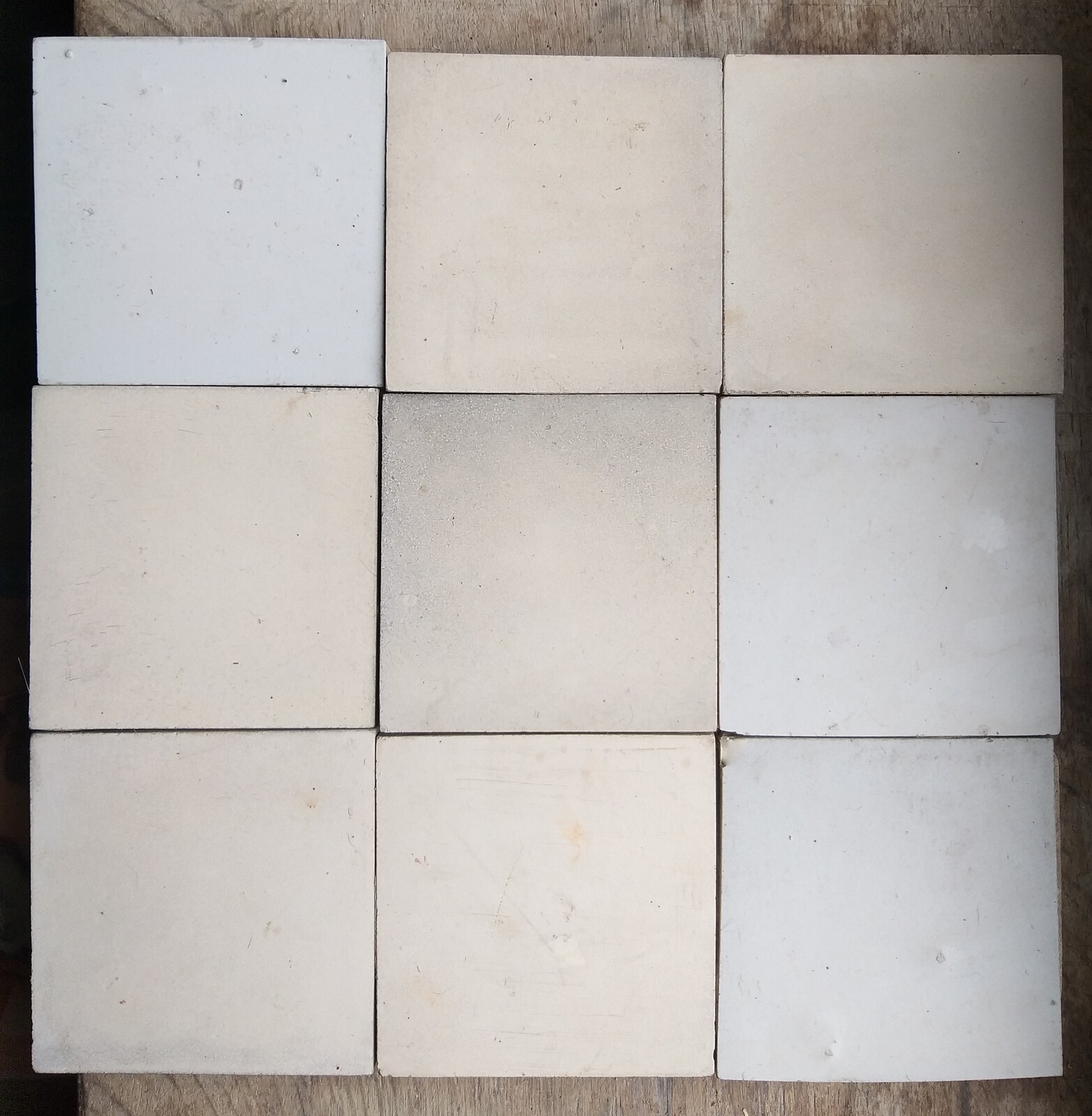Old hard-backed walltiles, ca.1880-1900