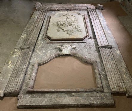 Régency style Fireplace with the original 'trumeau'. Ca.1775