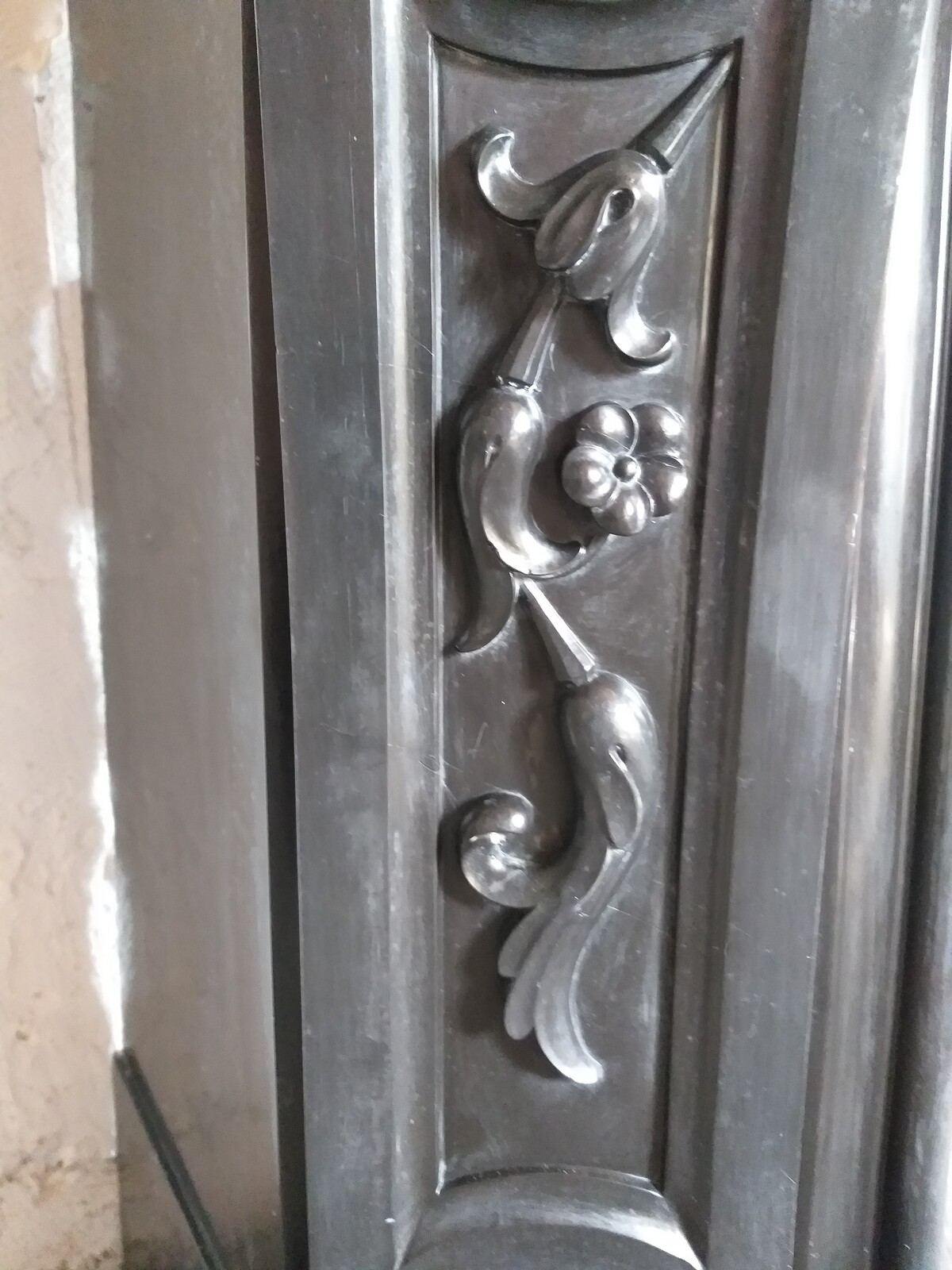 Renaissance Style Fireplace in Noir de Mazy marble, ca.1860