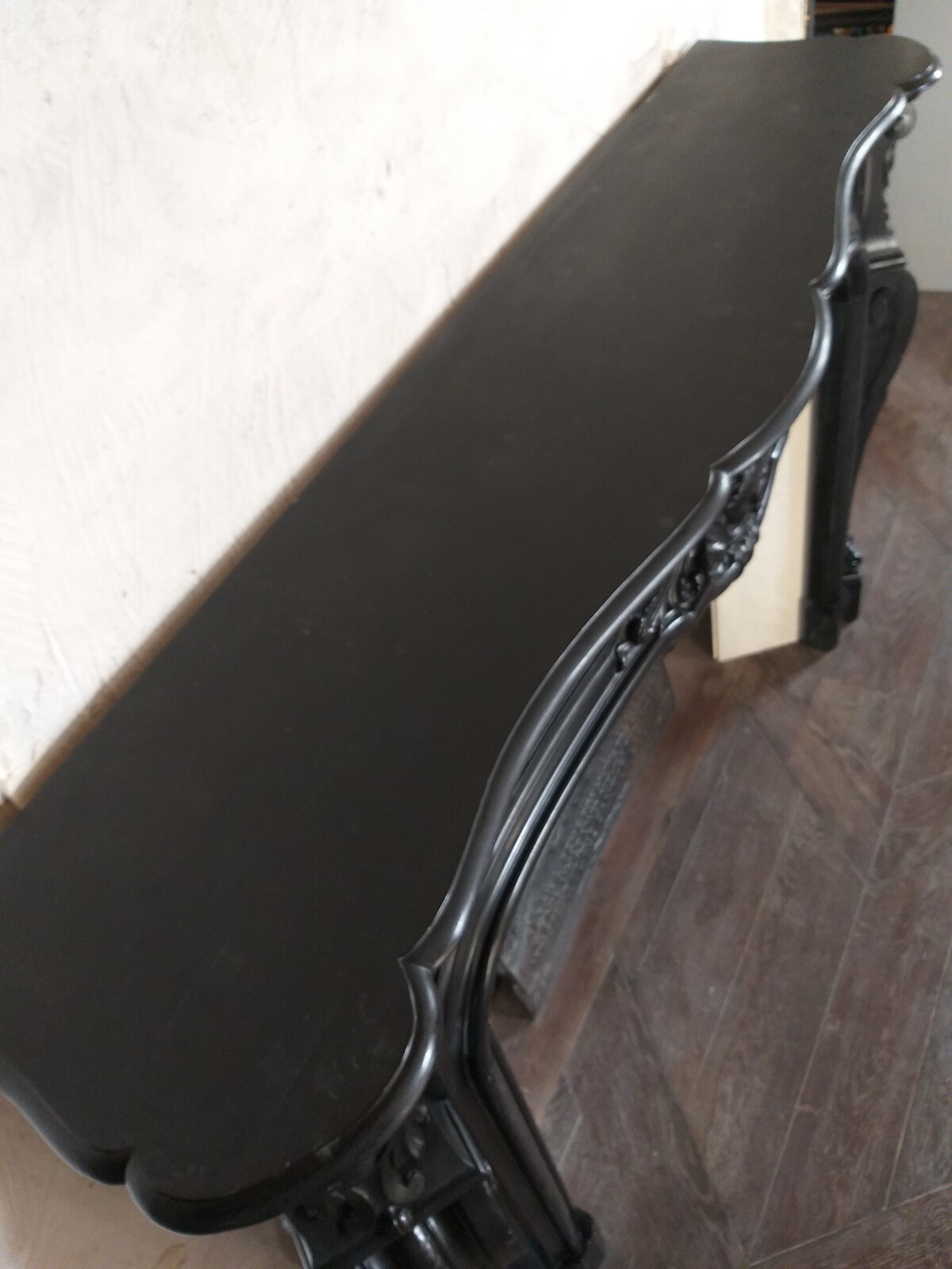 Renaissance Style Fireplace in Noir de Mazy marble, ca.1860