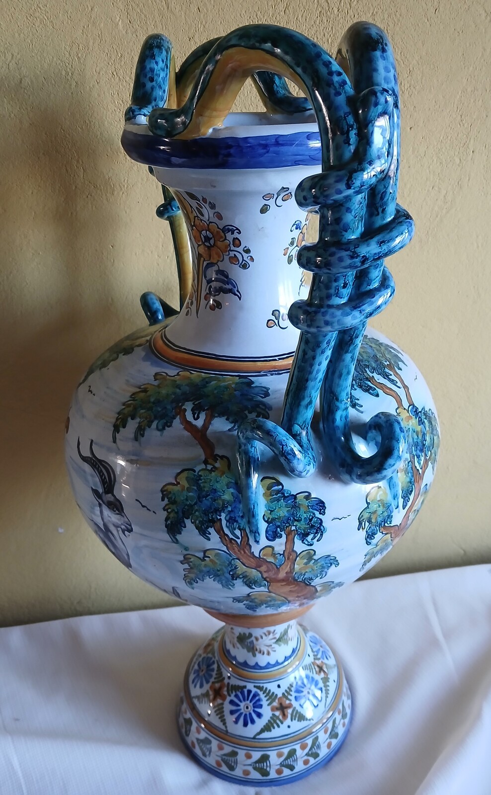 Talavera Majolica Vase Spain ca.1900-1925