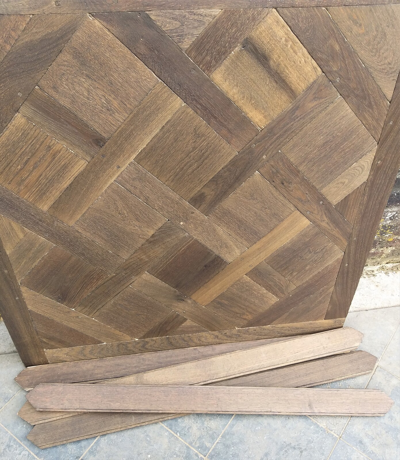 Versaille parquet-panels, aged