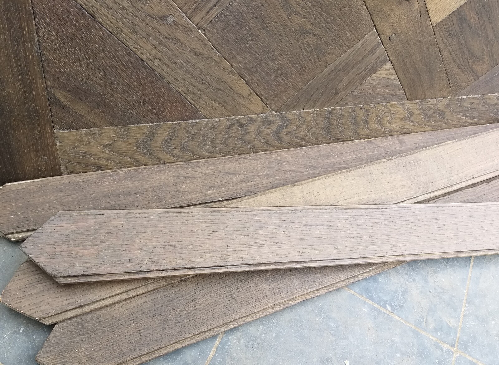 Versaille parquet-panels, aged